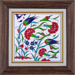 20X20-GÇ151-LALE-KARANFİLLİ-BİTKİSEL-DESEN-RENKLİ