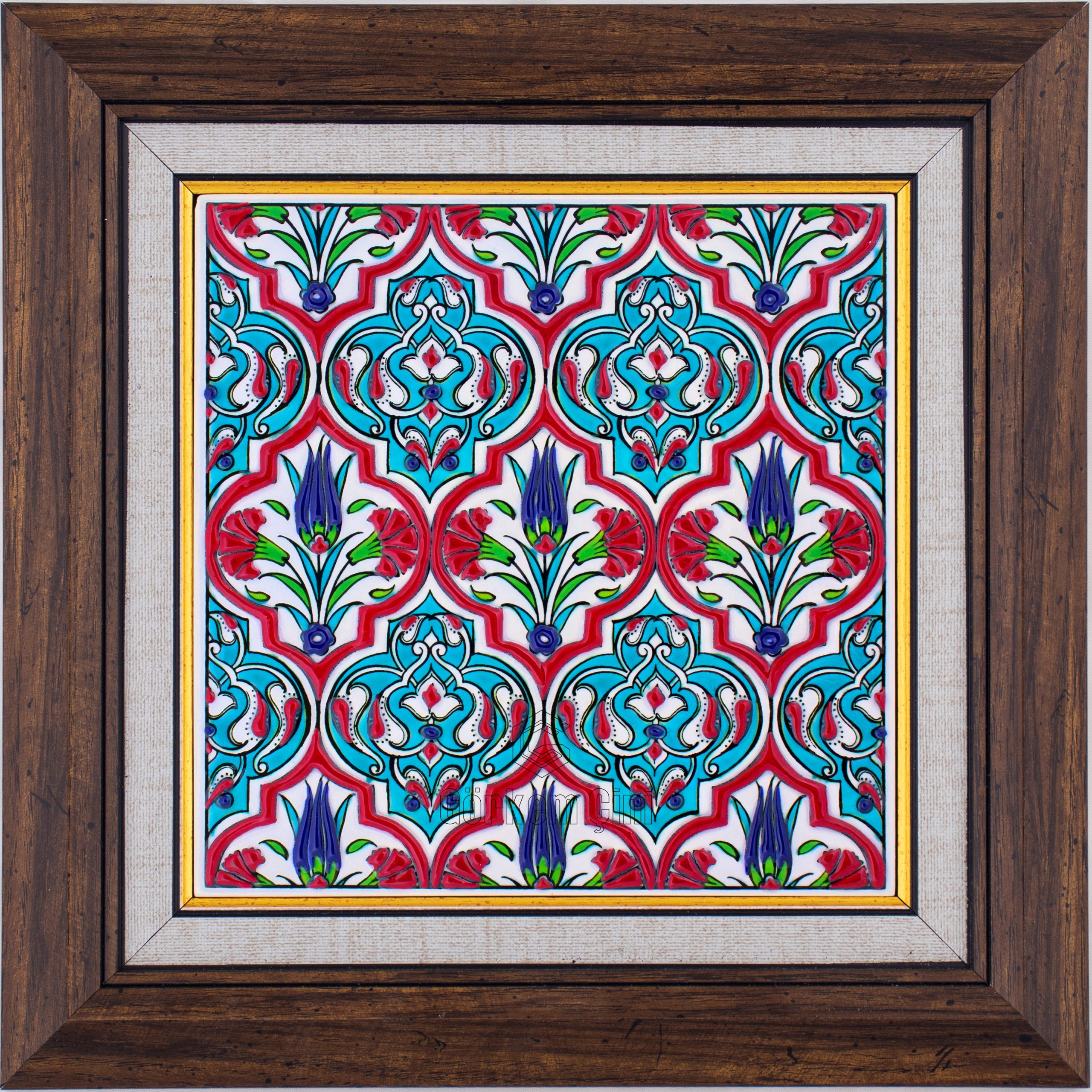 20X20-GÇ012-HANELİ-KARANFİL-LALELİ-DESEN-TURKUAZ-ZEMİN