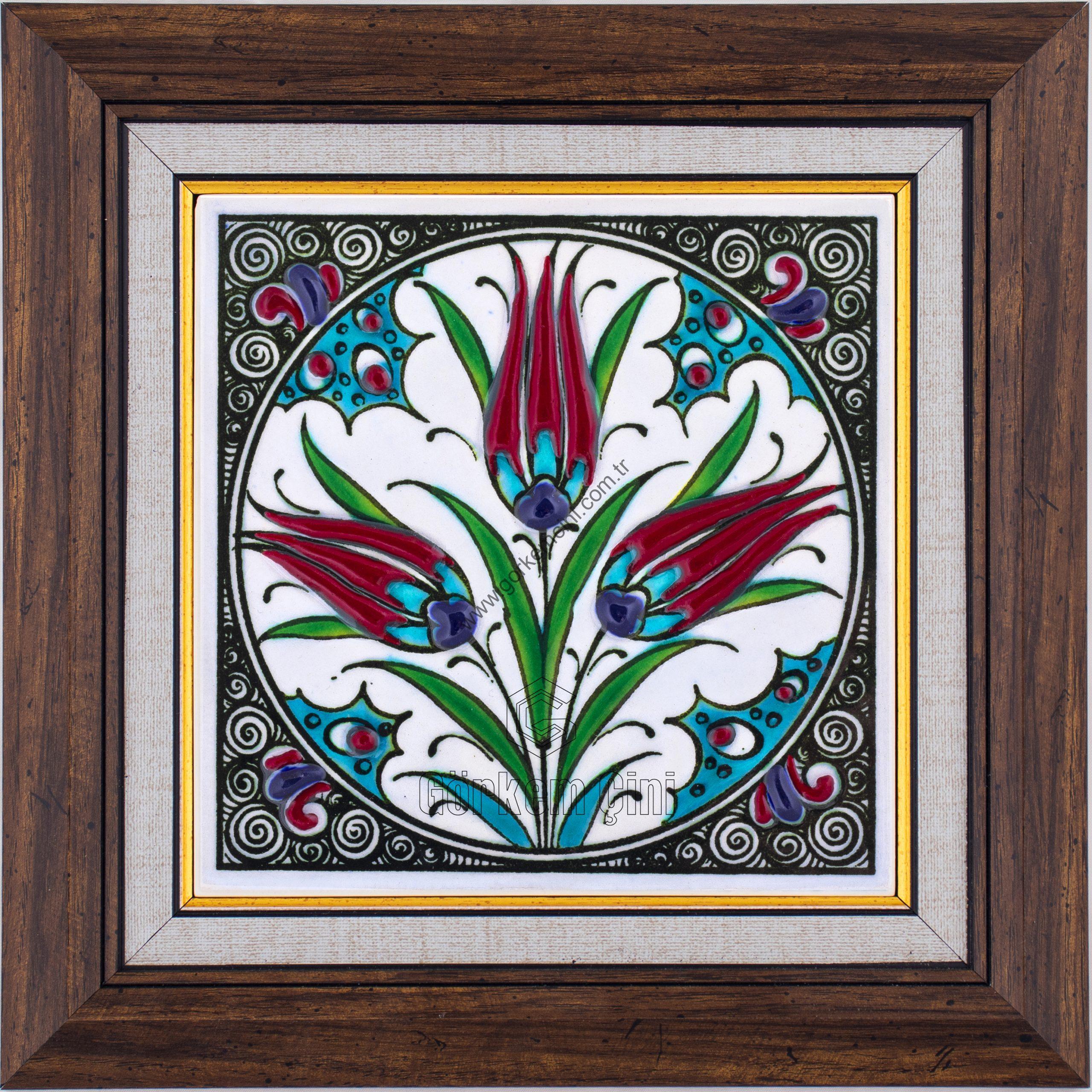 10X10-GÇ023-ÜÇ-LALELİ-BİTKİSEL-DESEN-TURKUAZ-ZEMİN