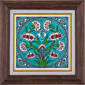 10X10-GÇ121-KARANFİL-HANÇER-YAPRAK-DESENİ-TURKUAZ-ZEMİN