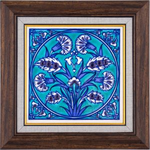 10X10-GÇ124-KARANFİL-HANÇER-YAPRAK-DESENİ-MAVİBEYAZ-TURKUAZ-ZEMİN