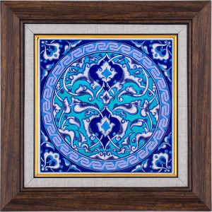 20X20-GÇ126-RUMİ-DESENİ-MAVİBEYAZ-TURKUAZ-ZEMİN
