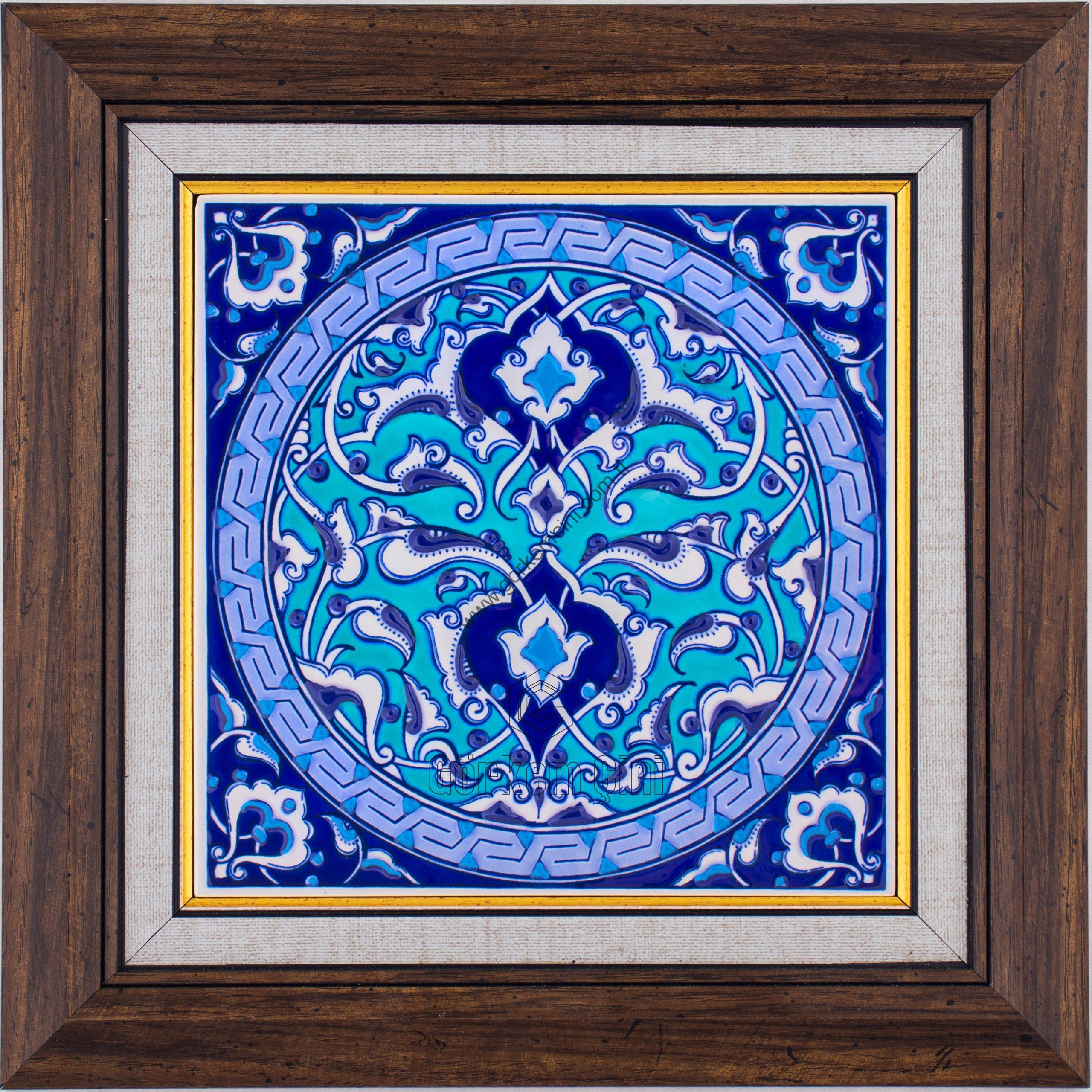 20X20-GÇ126-RUMİ-DESENİ-MAVİBEYAZ-TURKUAZ-ZEMİN