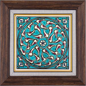 10X10-GÇ141-RUMİ-DESENİ-TURKUAZ-ZEMİN