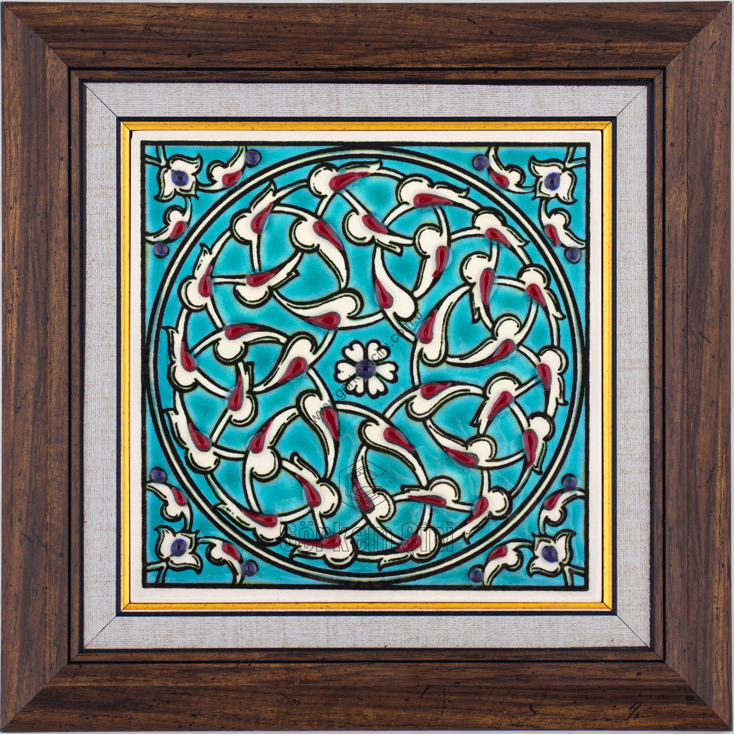 10X10-GÇ141-RUMİ-DESENİ-TURKUAZ-ZEMİN