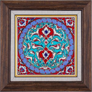 20X20-GÇ123-RUMİ-DESENİ-TURKUAZ-ZEMİN