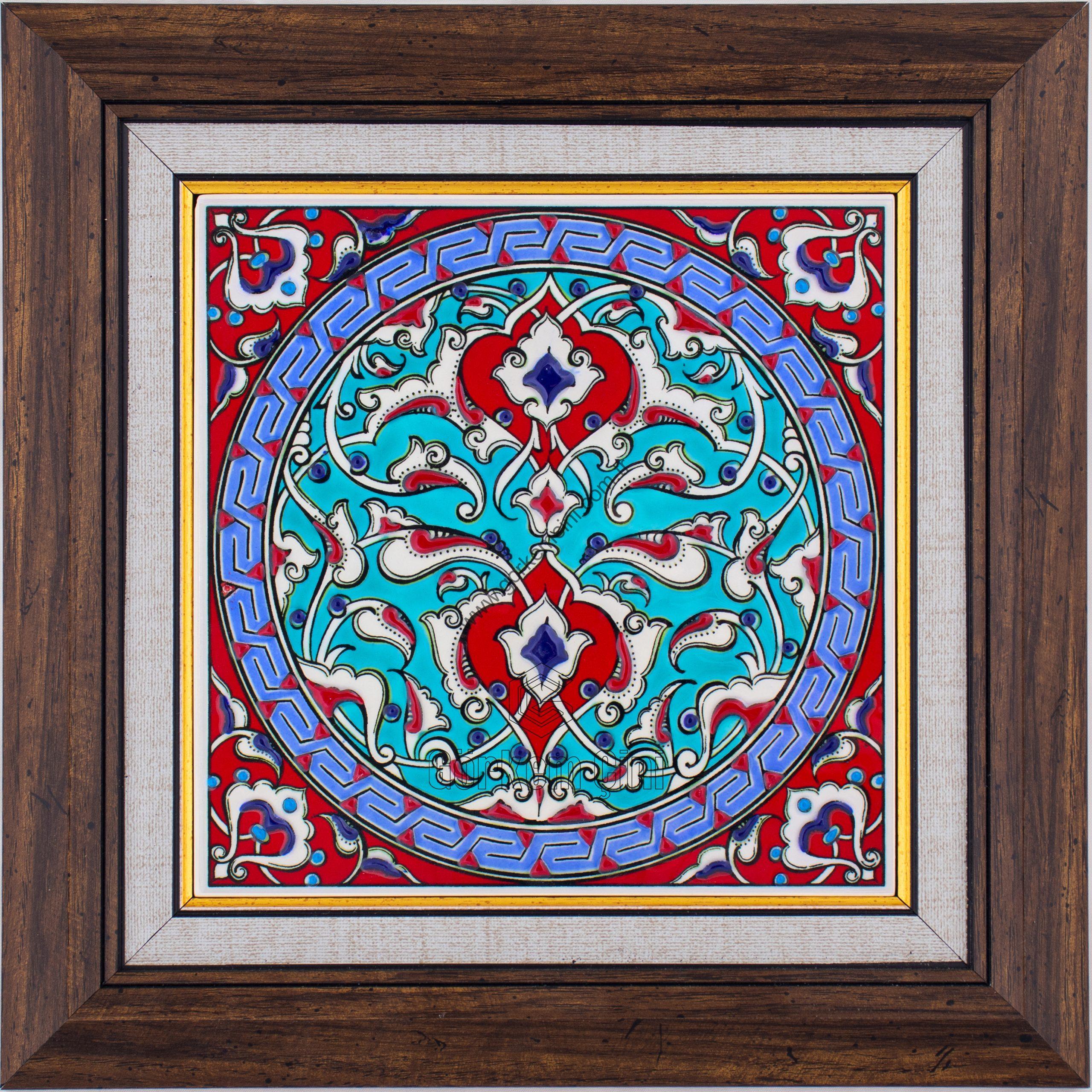 20X20-GÇ123-RUMİ-DESENİ-TURKUAZ-ZEMİN
