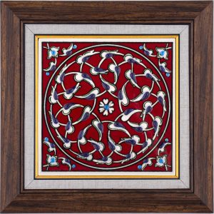 10X10-GÇ142-RUMİ-DESENİ-KIRMIZI-ZEMİN