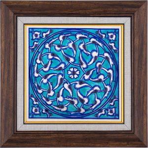 10X10-GÇ144-RUMİ-DESENİ-MAVİBEYAZ-TURKUAZ-ZEMİN
