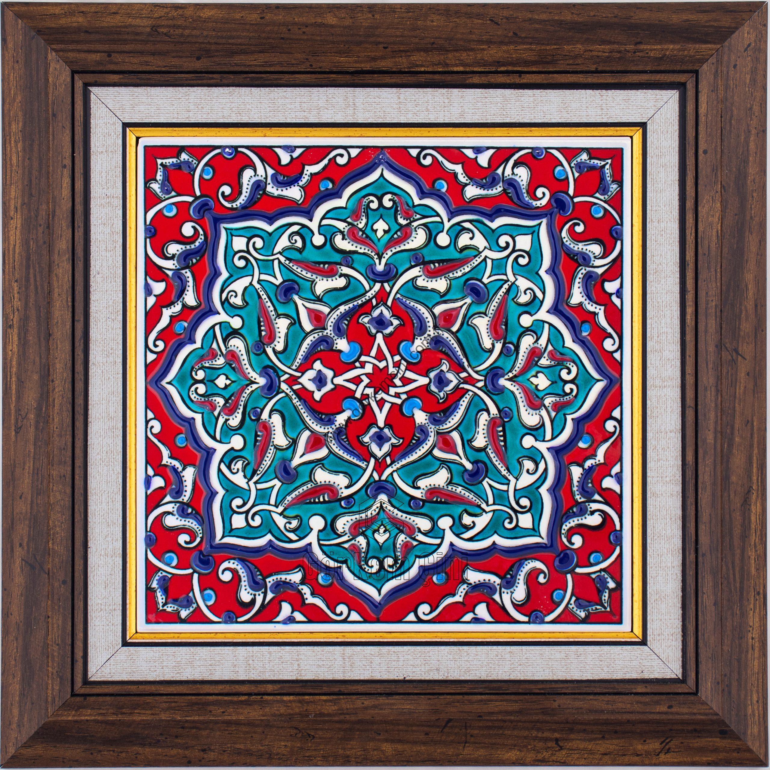 20X20-GÇ147-RUMİ-DESENİ-TURKUAZ-ZEMİN