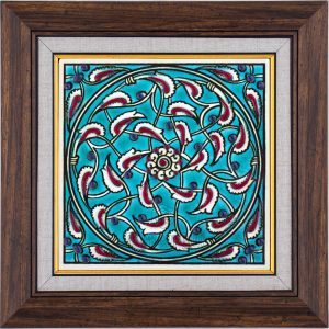 10X10-GÇ002-RUMİ-DESENİ-TURKUAZ-ZEMİN
