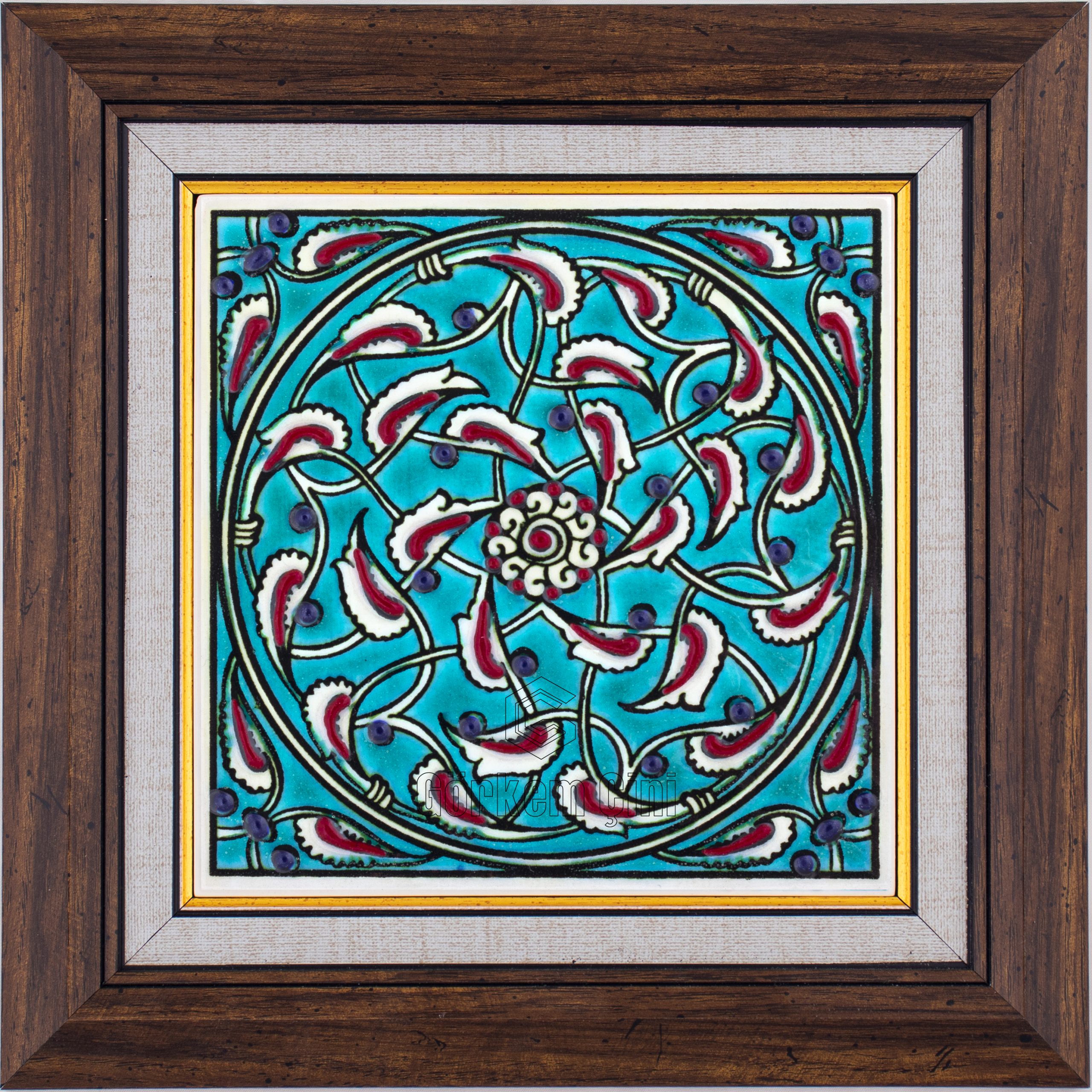 10X10-GÇ002-RUMİ-DESENİ-TURKUAZ-ZEMİN