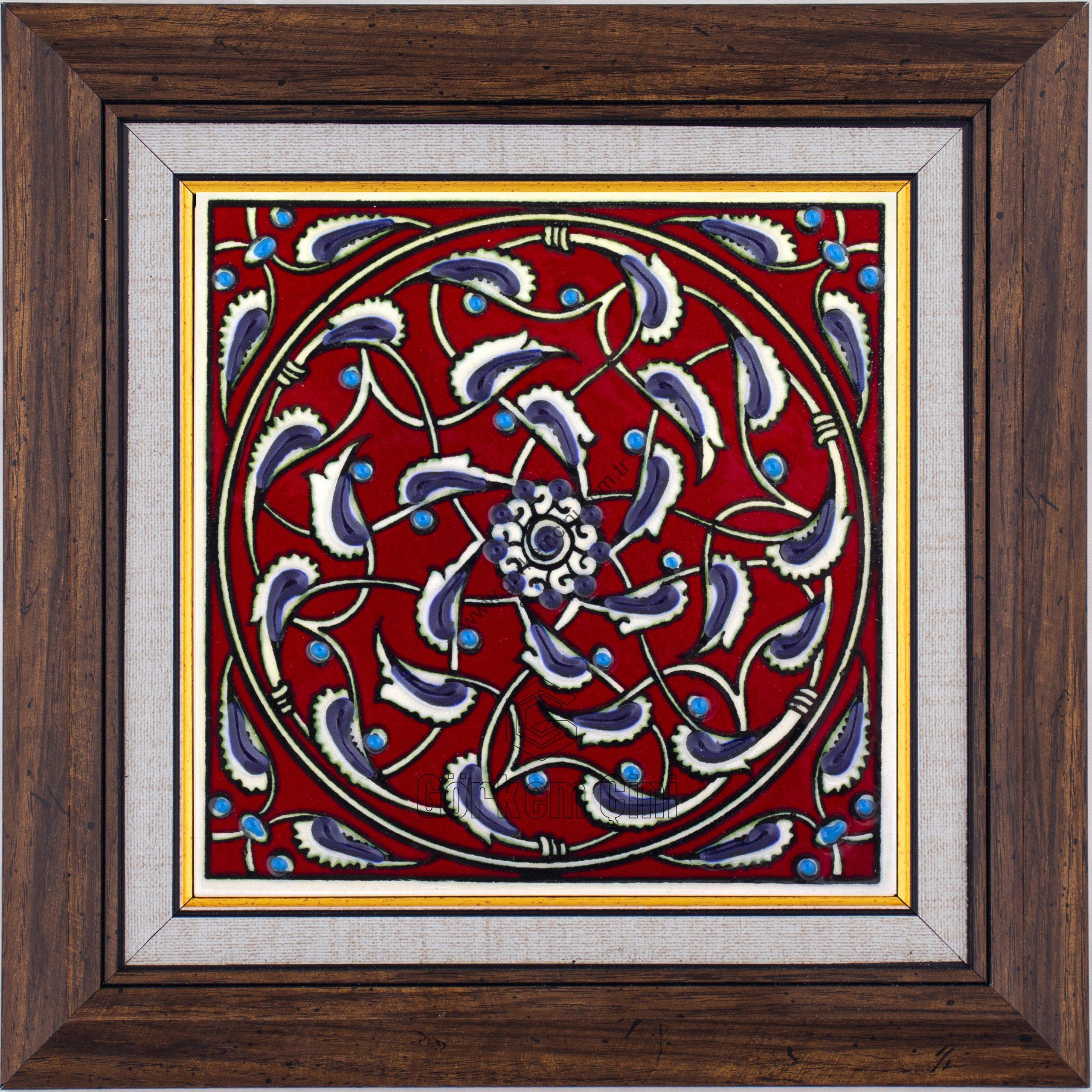 10X10-GÇ003-RUMİ-DESENİ-KIRMIZI-ZEMİN