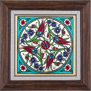 10X10-GÇ080-LALE-PENÇ-DESENİ-TURKUAZ-ZEMİN