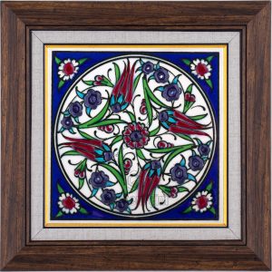 10X10-GÇ079-LALE-PENÇ-DESENİ-KOBALT-ZEMİN