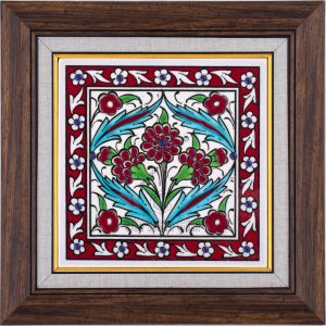 10X10-GÇ157-HANÇER-YAPRAK-DESENİ-KIRMIZI-ZEMİN