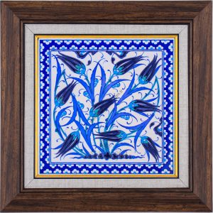 20X20-GÇ115-LALELİ-DESEN-MAVİBEYAZ-KOBALT