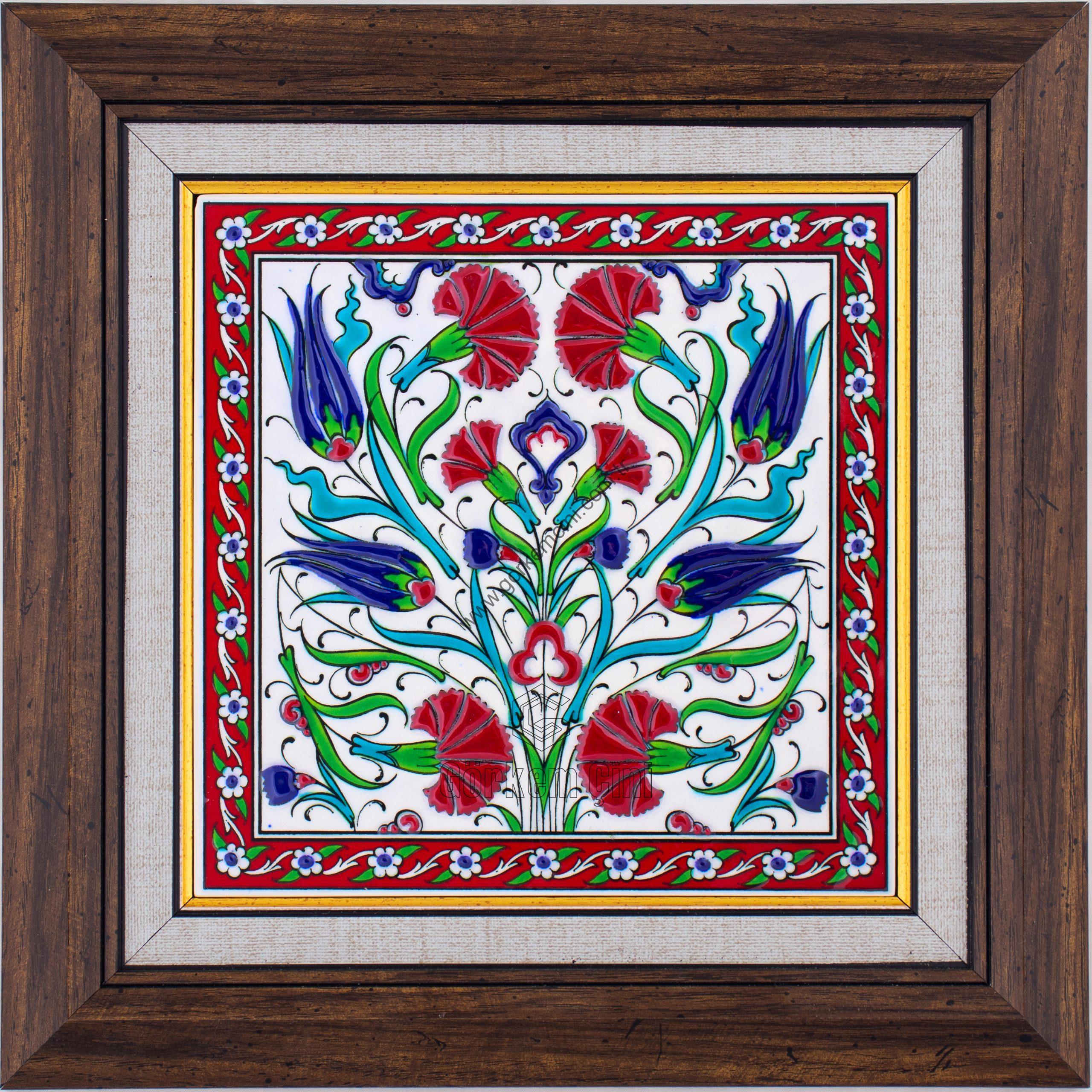 20X20-GÇ177-LALELİ-KARANFİLLİ-DESEN-KIRMIZI