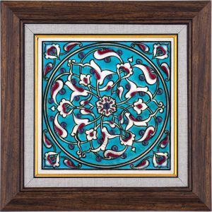 10X10-GÇ087-RUMİ-DESENİ-TURKUAZ-ZEMİN