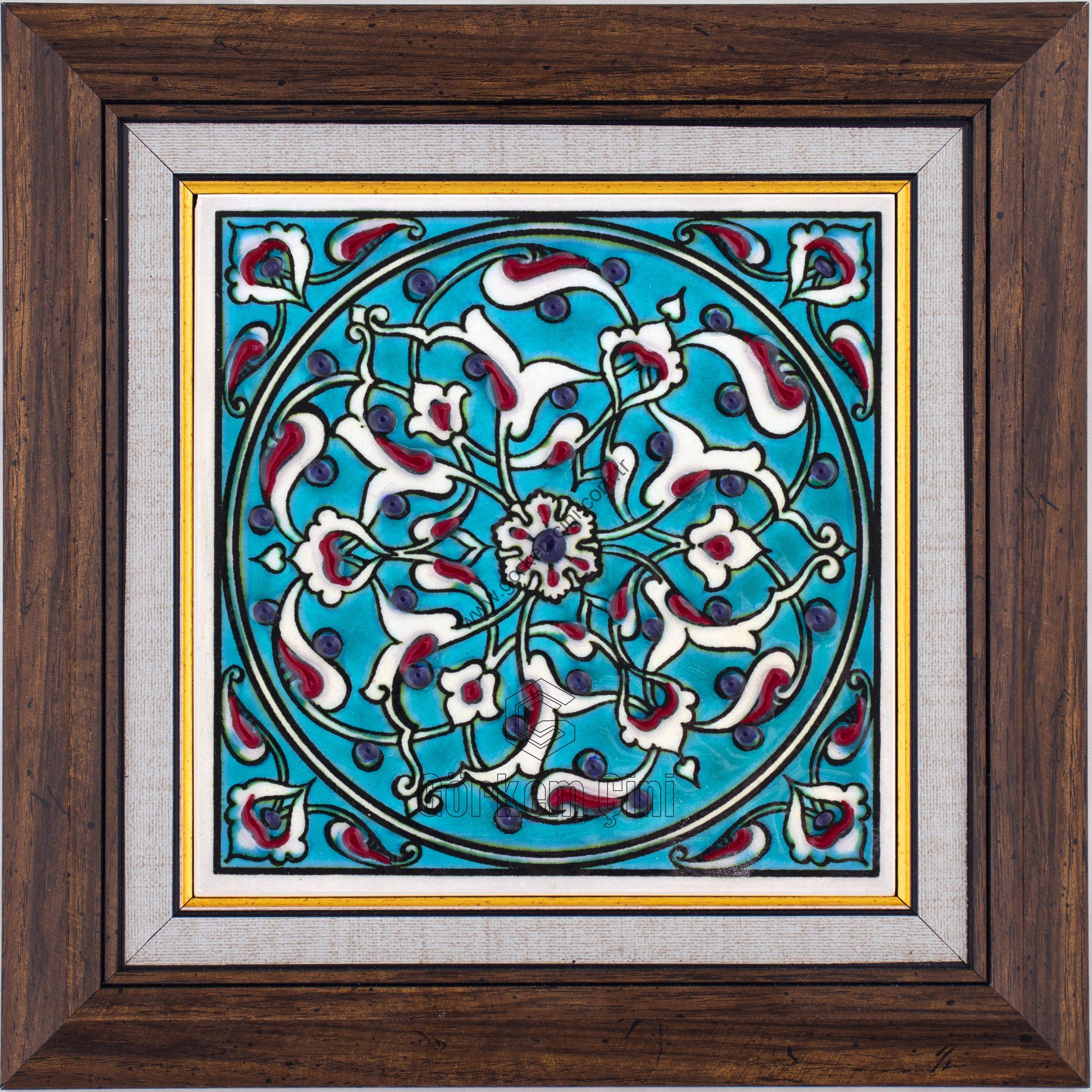 10X10-GÇ087-RUMİ-DESENİ-TURKUAZ-ZEMİN
