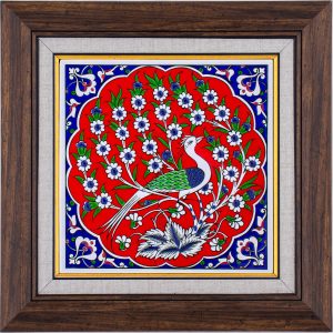 20X20-GÇ174-KLASİK-KUŞLU-DESEN-KIRMIZI-ZEMİN