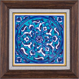 10X10-GÇ090-RUMİ-DESENİ-MAVİBEYAZ-TURKUAZ-ZEMİN