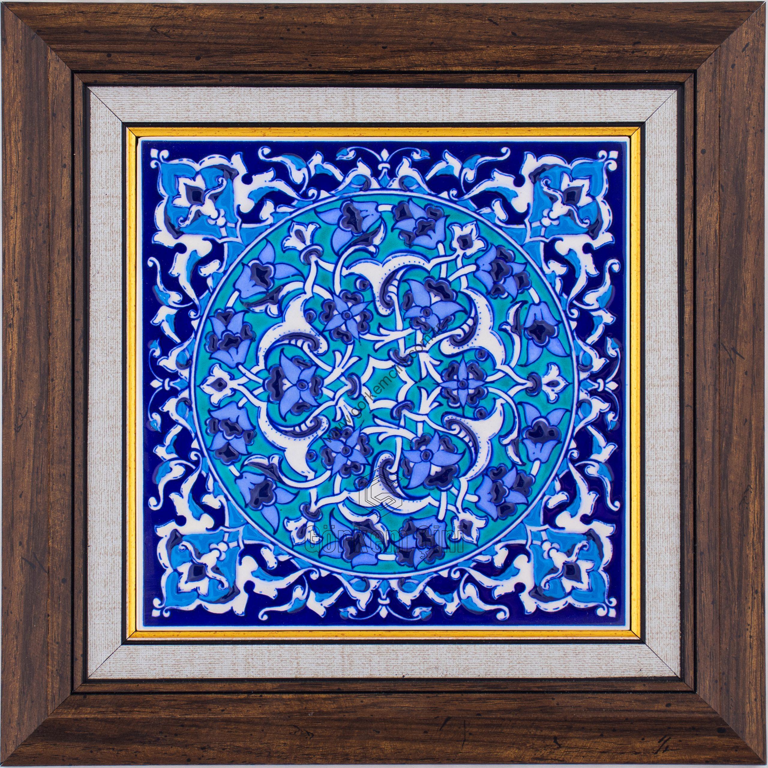 20X20-GÇ208-RUMİ-DESEN-MAVİBEYAZ-TURKUAZ-ZEMİN