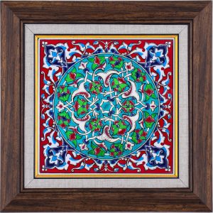 20X20-GÇ205-RUMİ-DESEN-TURKUAZ-ZEMİN