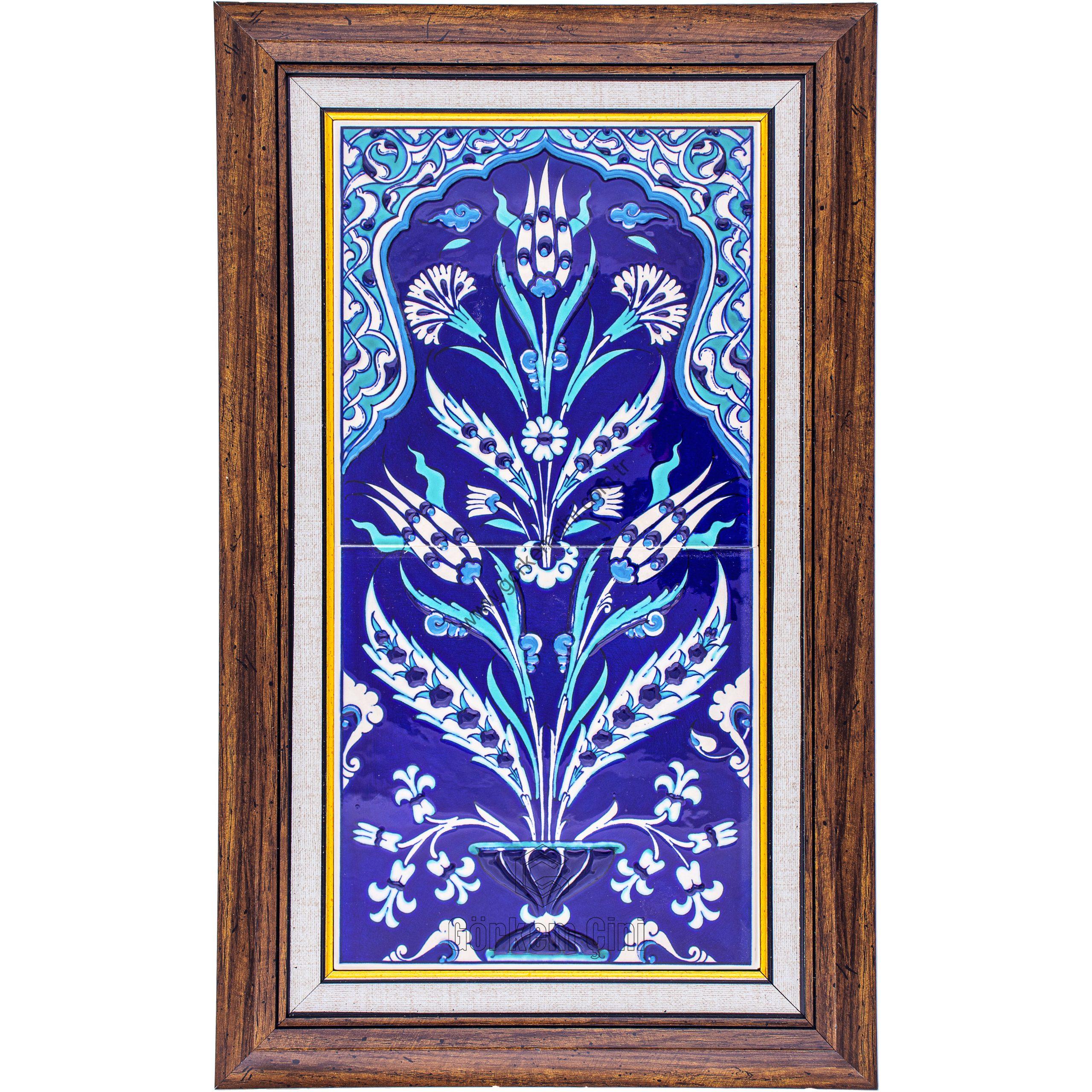 20X40-GÇ009-HANÇER-YAPRAKLI-DESEN-MAVİBEYAZ-KOBALT