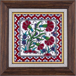 10X10-GÇ184-KARANFİLLİ-DESEN-KIRMIZI-ZEMİN