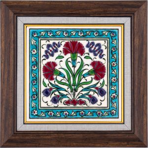 10X10-GÇ193-KARANFİLLİ-DESEN-TURKUAZ-ZEMİN