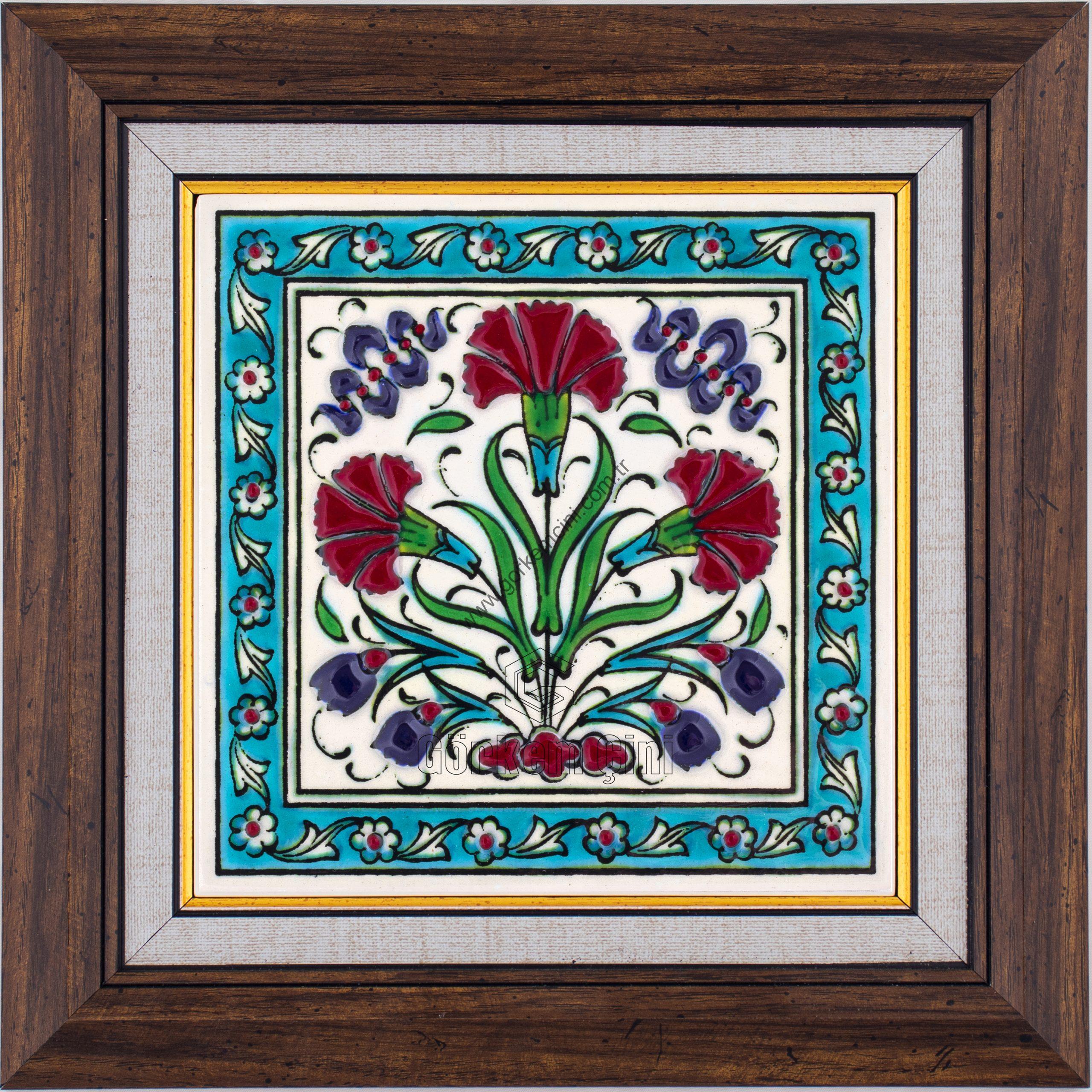 10X10-GÇ193-KARANFİLLİ-DESEN-TURKUAZ-ZEMİN