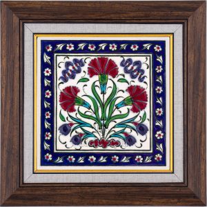 10X10-GÇ192-KARANFİLLİ-DESEN-KOBALT-ZEMİN