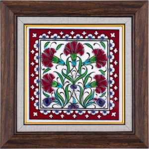 10X10-GÇ174-KARANFİLLİ-DESEN-KIRMIZI-ZEMİN
