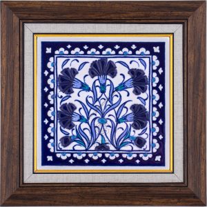 10X10-GÇ175-KARANFİLLİ-DESEN-MAVİBEYAZ-KOBALT-ZEMİN