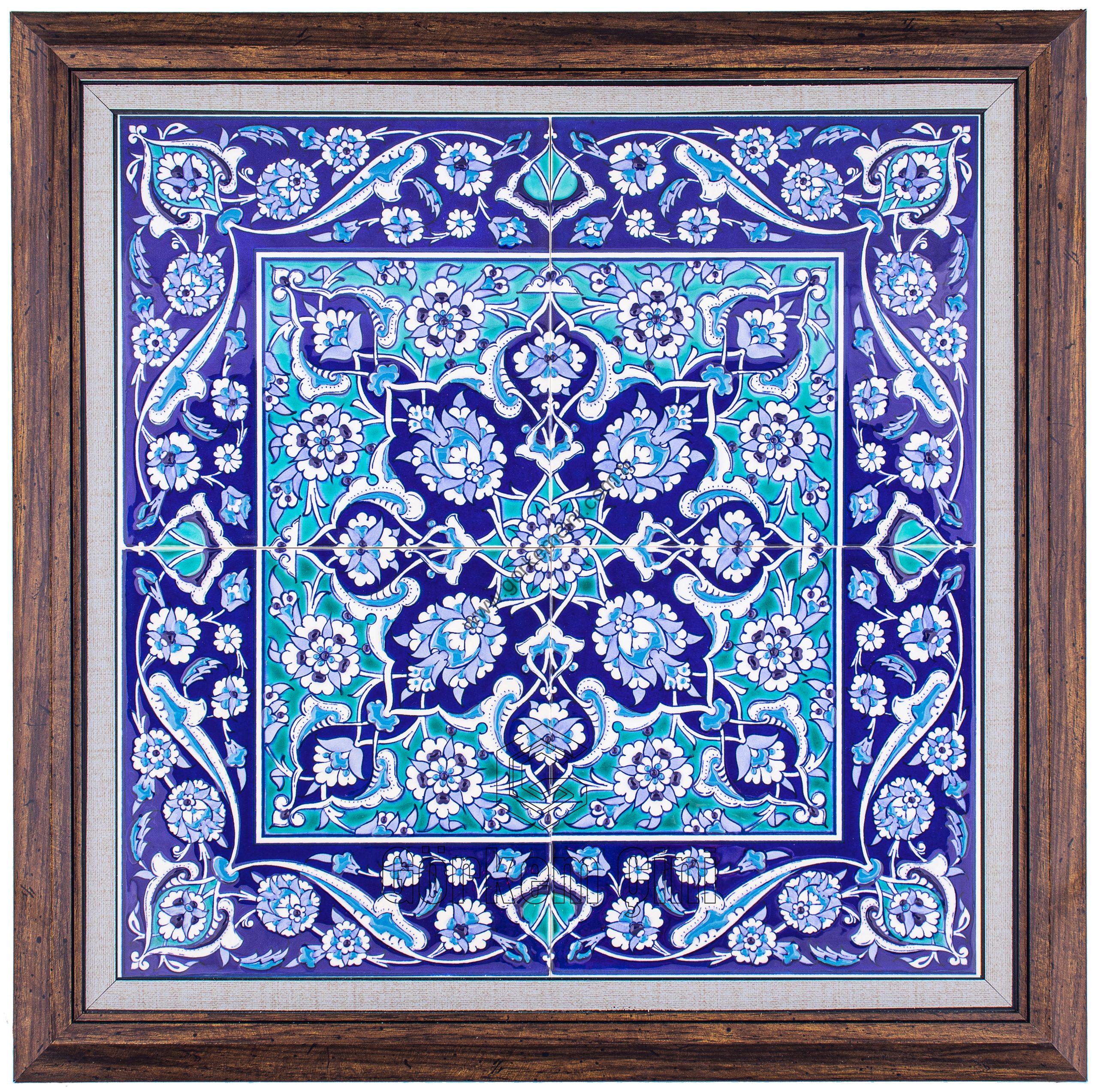 40X40-GÇ012-HATAYİLİ-RUMİ-DESEN-MAVİBEYAZ-KOBALT